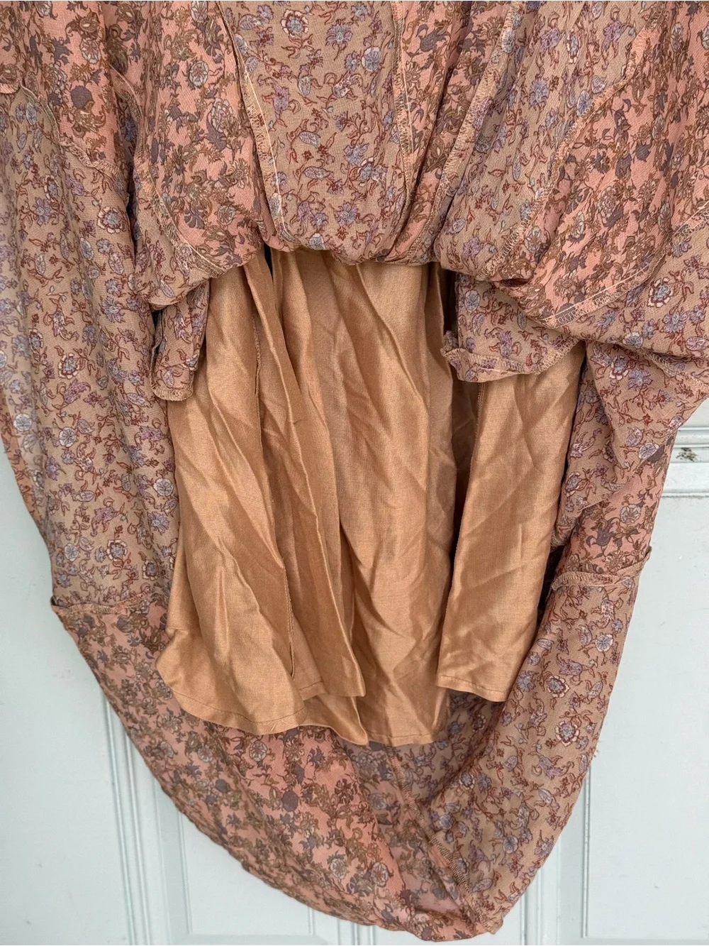 Free People Blush Sequin Lace Maxi Slip Dress